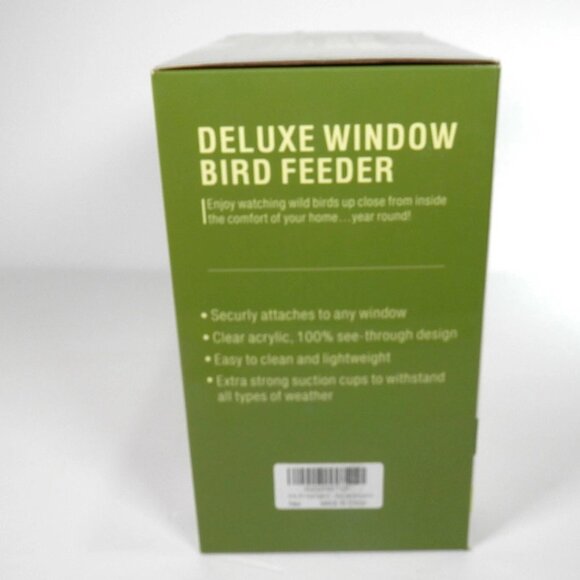Deluxe Window Bird Feeder Suctions To Window Clear Bird House Shape Removable - Picture 2 of 4